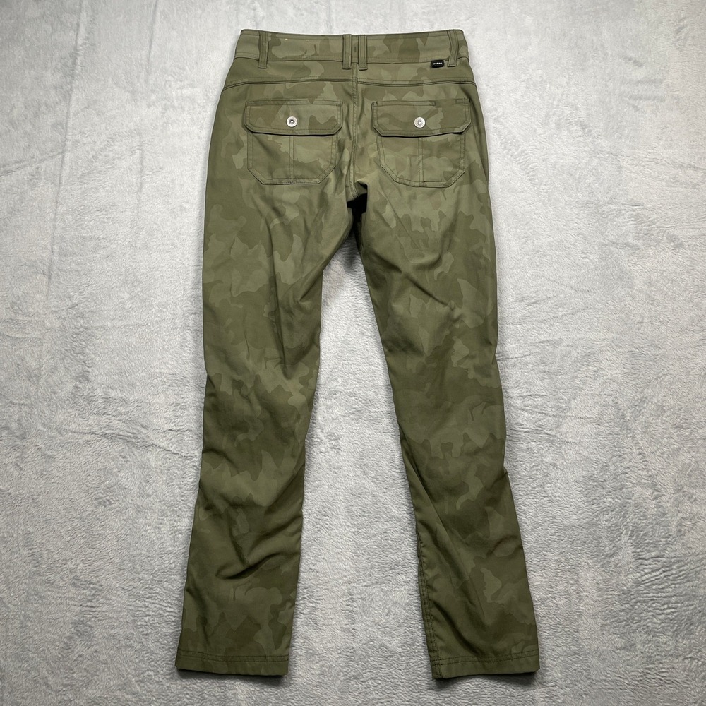prAna Halle Straight Leg Pants Womens 2 Green Camo Hiking Cargo Stretch Mid Rise - Picture 16 of 16